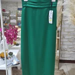 دامن سبز ساتن sateen