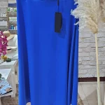 دامن آبی ساتن sateen