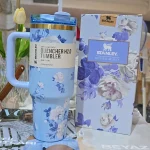 ماگ استنلی گلدار آبی