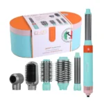 سشوار 6 کاره انزو طرح دایسون رنگ سبز ابی