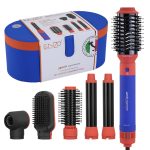 سشوار 6 کاره انزو طرح دایسون رنگ آبی کاربنی