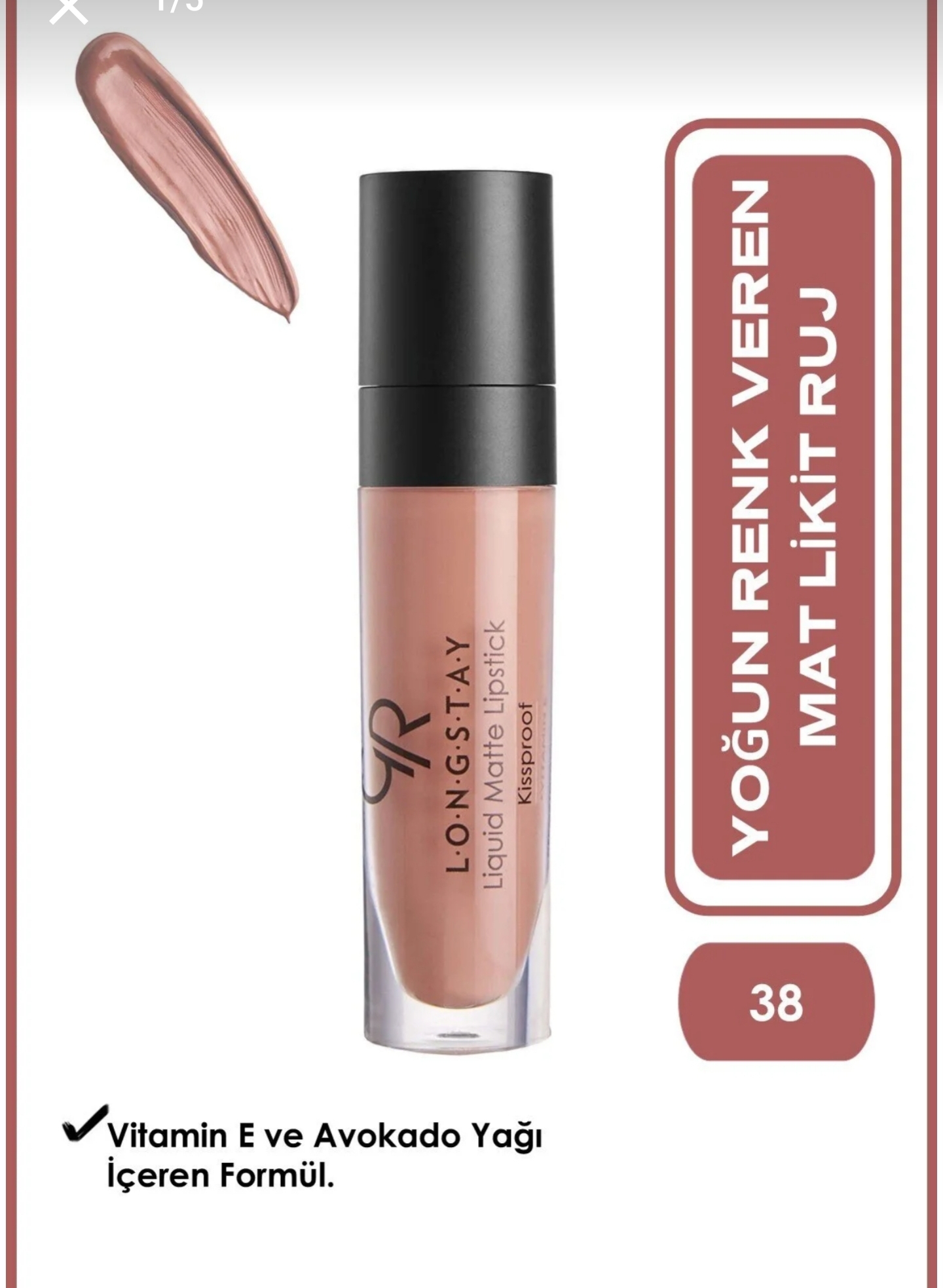 Screenshot_20251007_133946_Trendyol رژ لب کرمی مات گلدن رزgolden rose رنگ38 - Image 1