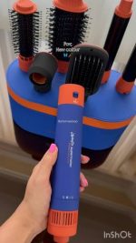 سشوار 6 کاره انزو طرح دایسون رنگ آبی کاربنی - Image 4