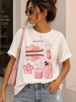 تیشرت ترک طرح pink vibes