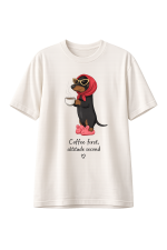 تیشرت ترک طرح coffee & dog - Image 3