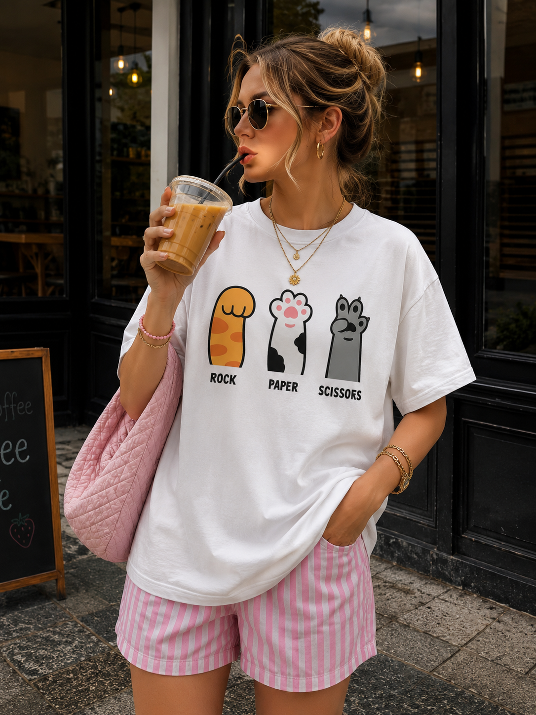 تیشرت ترک طرح rock paper