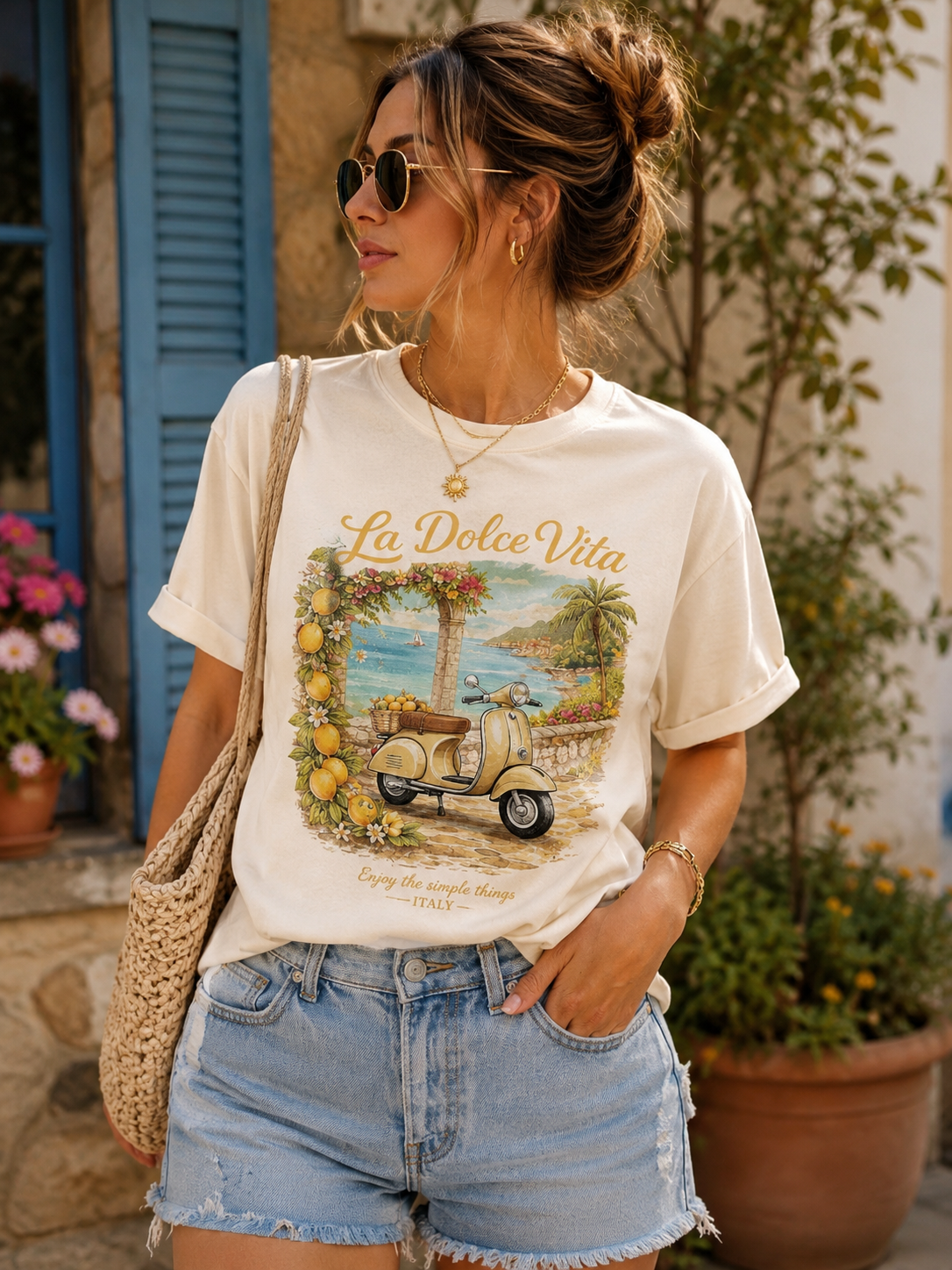 تیشرت ترک طرح dolce vita