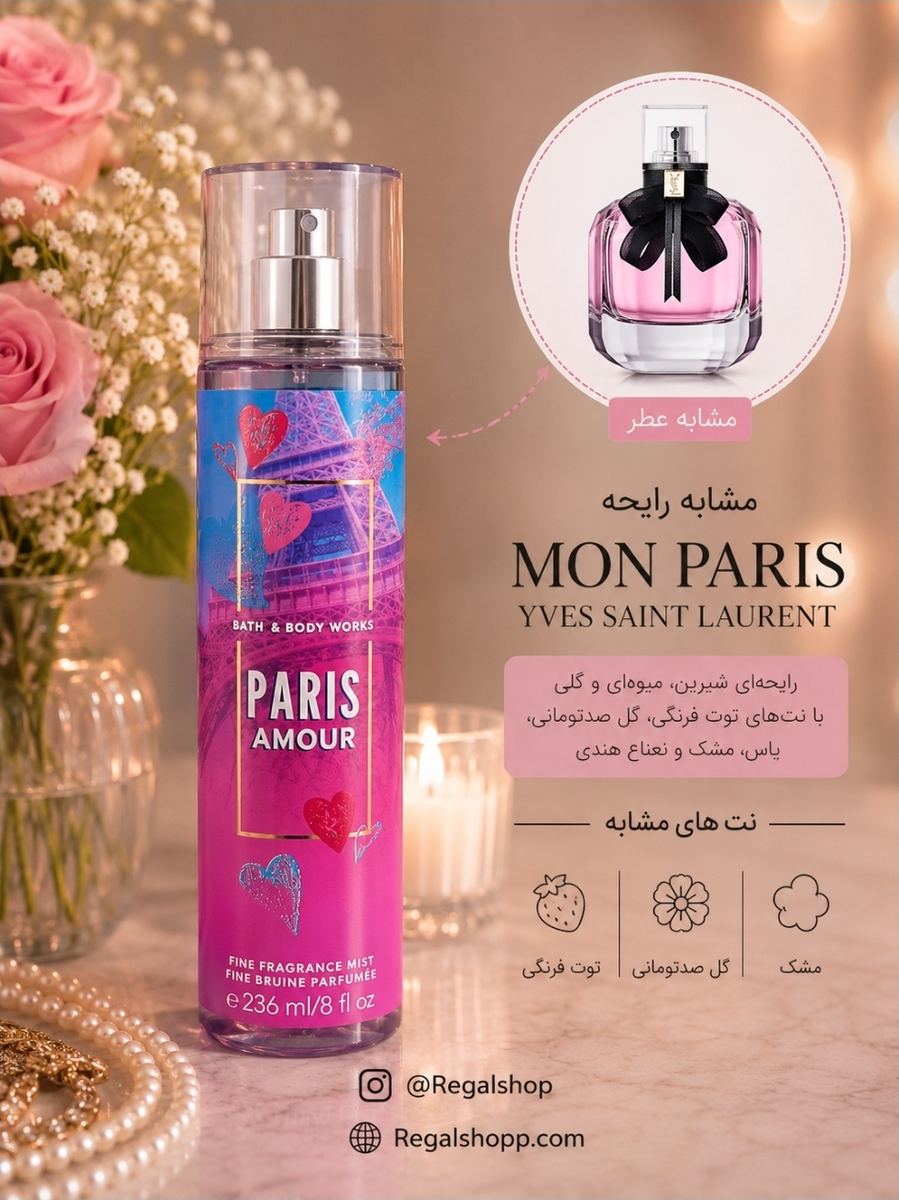 بادی اسپلش بث اند بادی رایحه paris amour