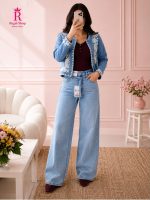 شلوار جین ابی روشن برند LEFIES