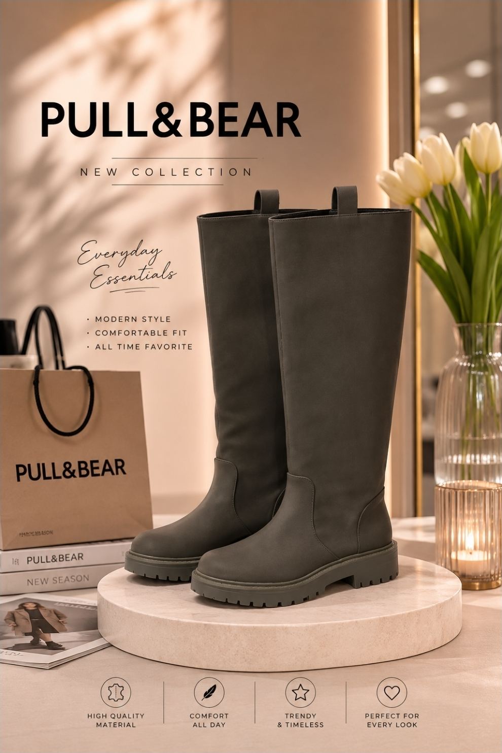 بوت سبز pull&bear